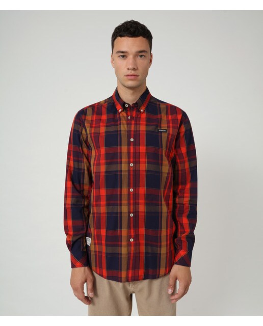 Camisa de hombre Gelin regular de cuadros multicolor