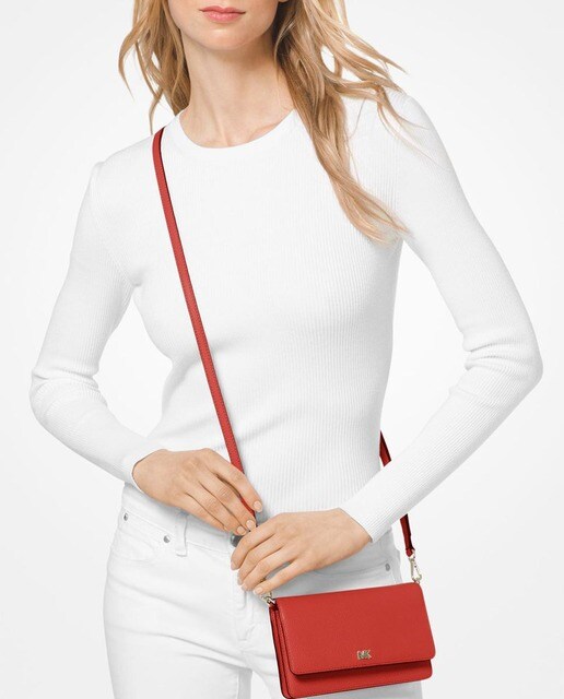 Bandolera de mujer Michael Michael Kors transformable de piel color rojo