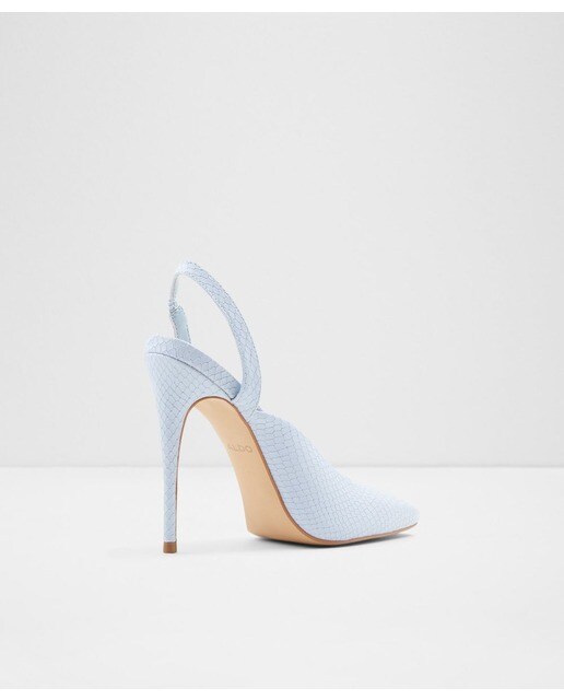 Zapatos de salón de mujer Aldo destalonados en color azul con punta cuadrada