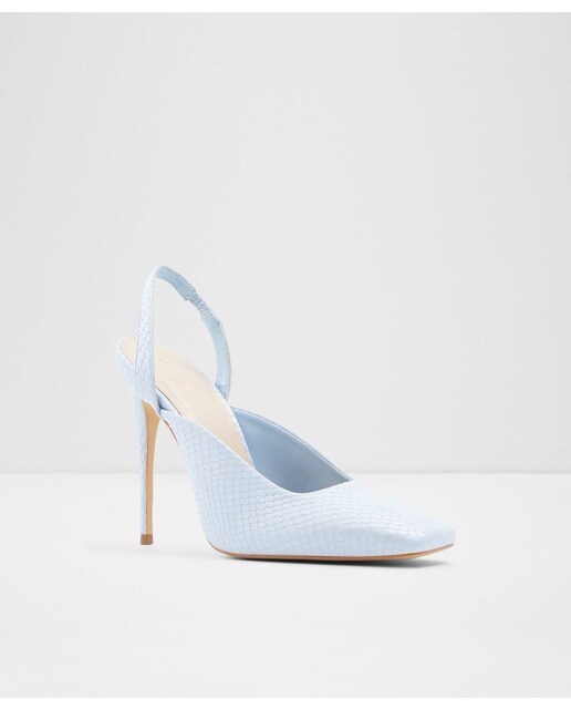 Zapatos de salón de mujer Aldo destalonados en color azul con punta cuadrada