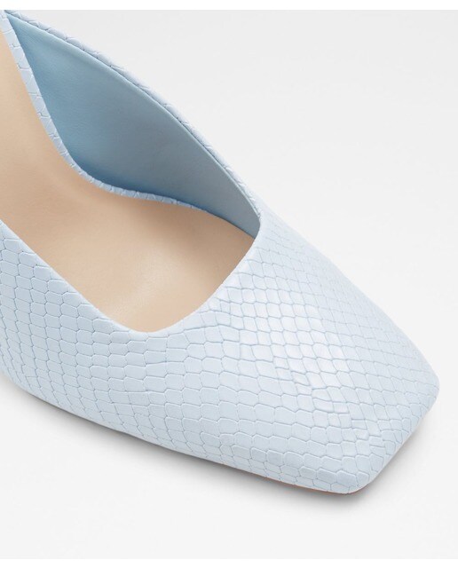Zapatos de salón de mujer Aldo destalonados en color azul con punta cuadrada