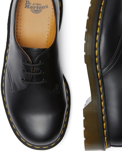 Zapatos de cordones unisex Dr. Martens de cuero en negro