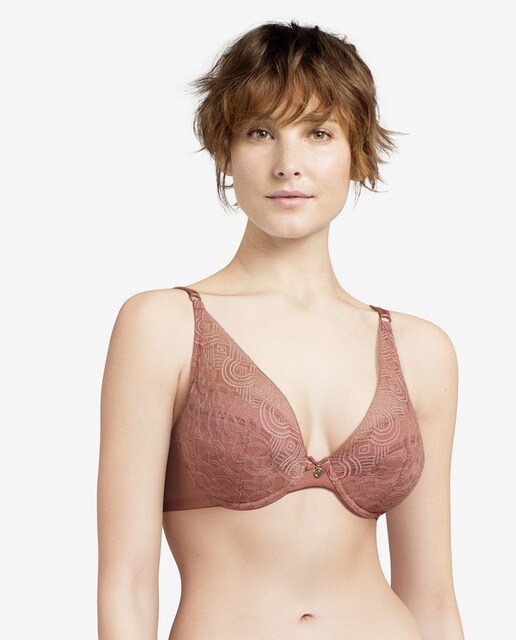 Sujetador Solace push up removible con encaje Leavers