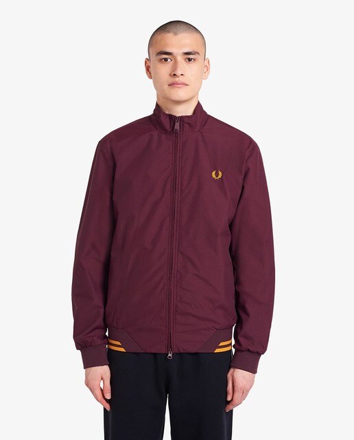 Chaqueta de hombre en rojo con cremallera