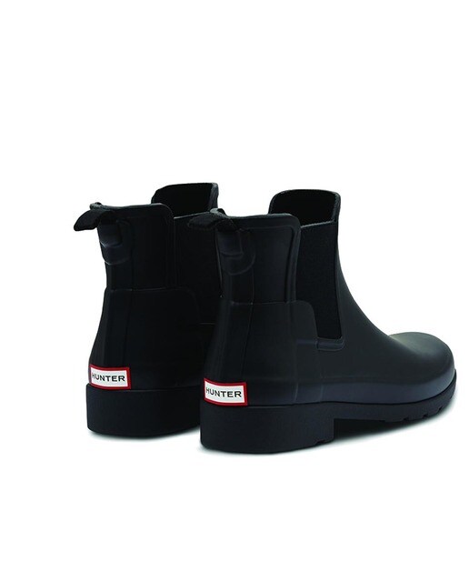 Botas de agua de mujer Hunter Chelsea Refined en negro