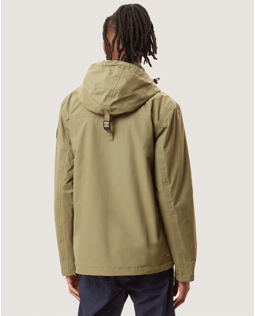 Chaqueta de hombre Rainforest con cierre de media cremallera y capucha