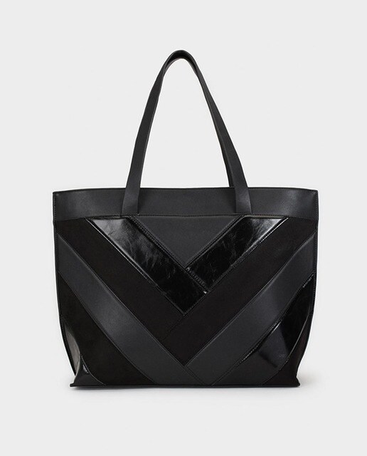 Bolso de hombro Parfois en color negro con asa doble