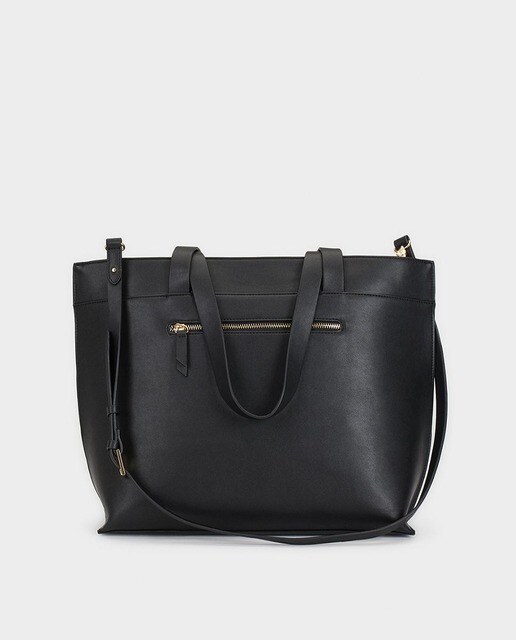 Bolso de hombro Parfois en color negro con asa doble