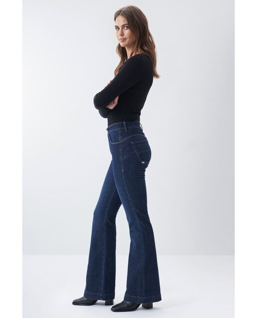 Vaquero campana de mujer Secret Glamour con efecto push in de cintura alta