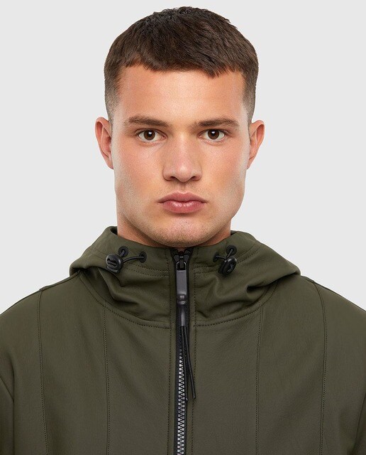 Chaqueta de hombre deportiva con paneles en verde militar
