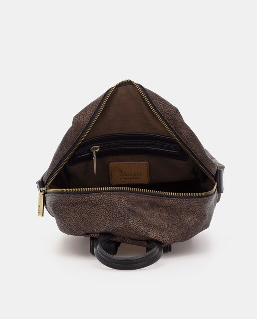 Mochila de mujer Abbacino en bronce con varios bolsillos