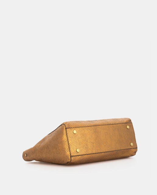 Bolso de mano de mujer Abbacino en bronce con asa bandolera extraíble