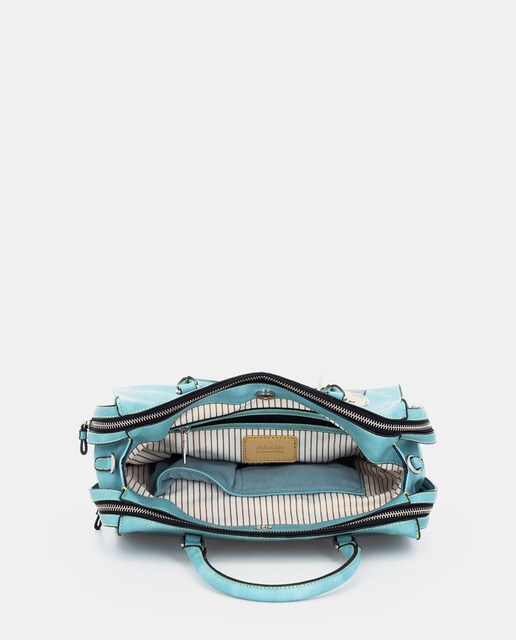 Bolso de mano Abbacino Lady bag Terrola en color turquesa con asa larga extraíble