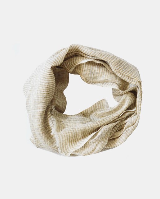 Pañuelo Abbacino Malgrats de lino beige liso