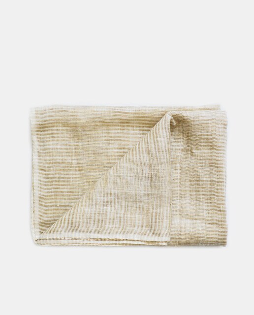 Pañuelo Abbacino Malgrats de lino beige liso