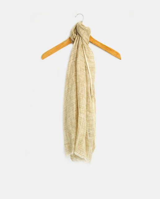 Pañuelo Abbacino Malgrats de lino beige liso