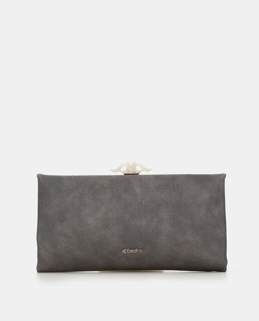 Bolso de fiesta Abbacino Aiamans en color plata con asa de hombro extraíble