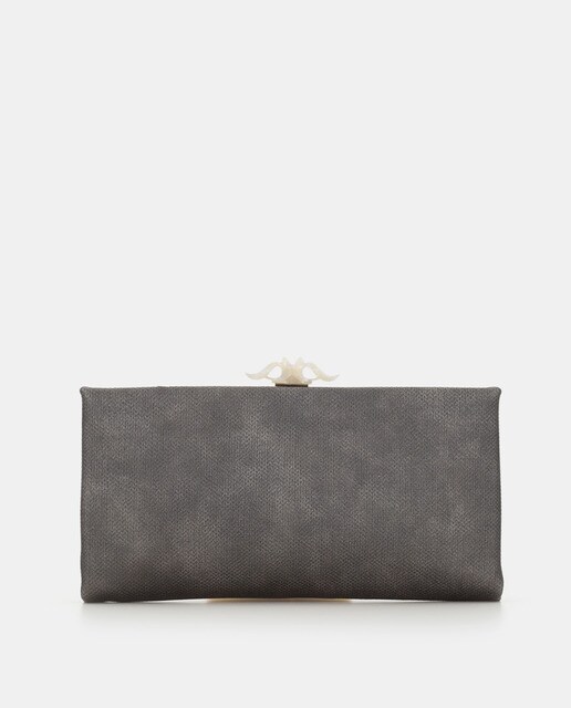Bolso de fiesta Abbacino Aiamans en color plata con asa de hombro extraíble