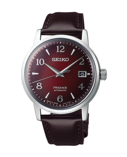 Reloj de hombre Seiko Presage SRPE41J1EST automático de piel y correa marrón