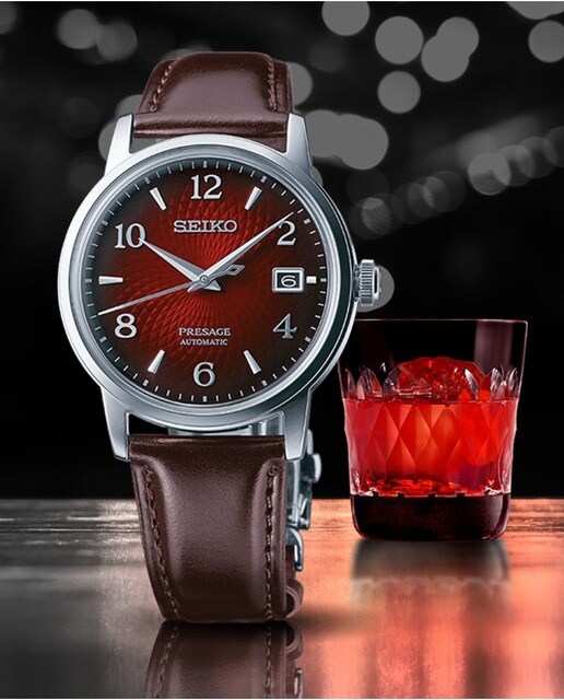 Reloj de hombre Seiko Presage SRPE41J1EST automático de piel y correa marrón