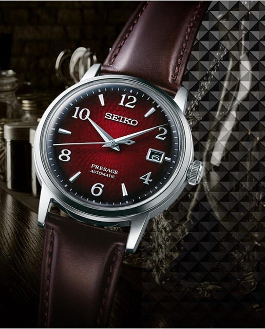 Reloj de hombre Seiko Presage SRPE41J1EST automático de piel y correa marrón