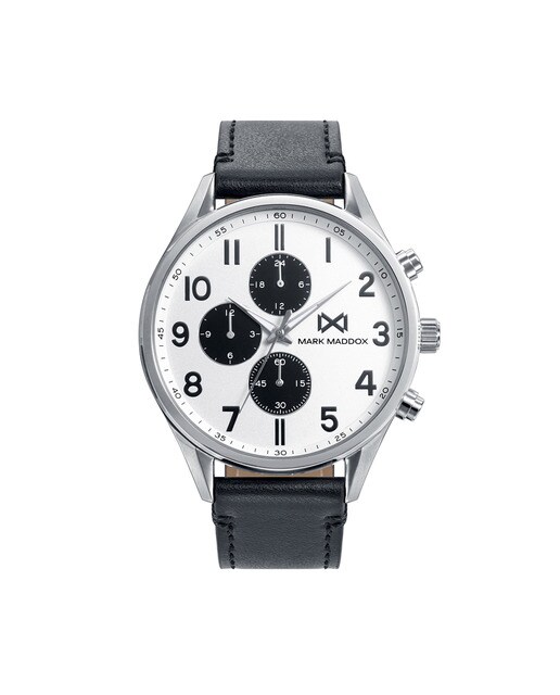 Reloj de Hombre Mark Maddox Mission multifunción de acero con correa negra