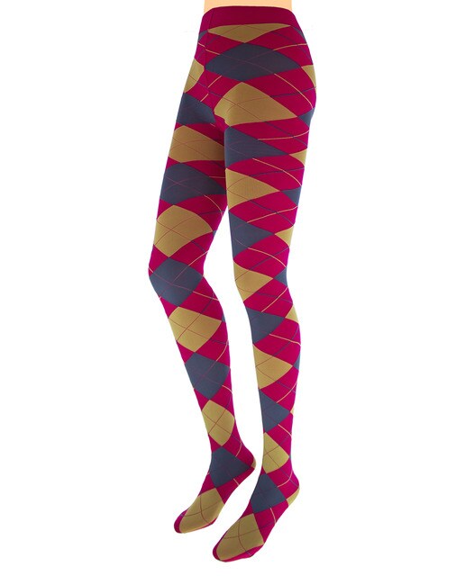 Panty moda Romby 60 deniers con estampado de rombos