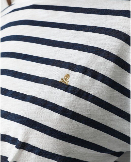 Camiseta de mujer de algodón de rayas
