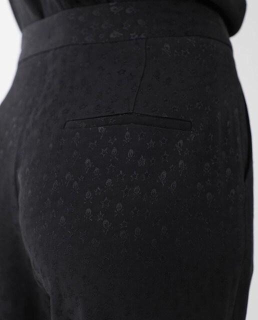 Pantalón culotte de mujer de tiro alto en negro