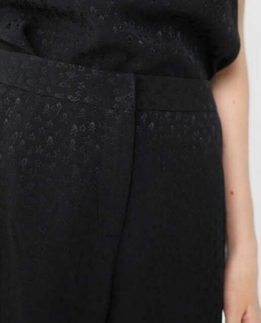 Pantalón culotte de mujer de tiro alto en negro