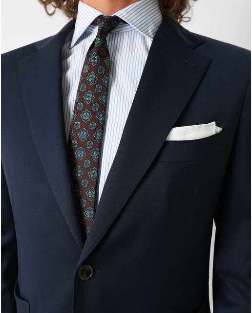 Traje de hombre slim liso azul