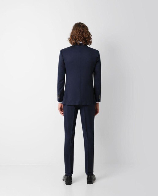 Traje de hombre slim liso azul