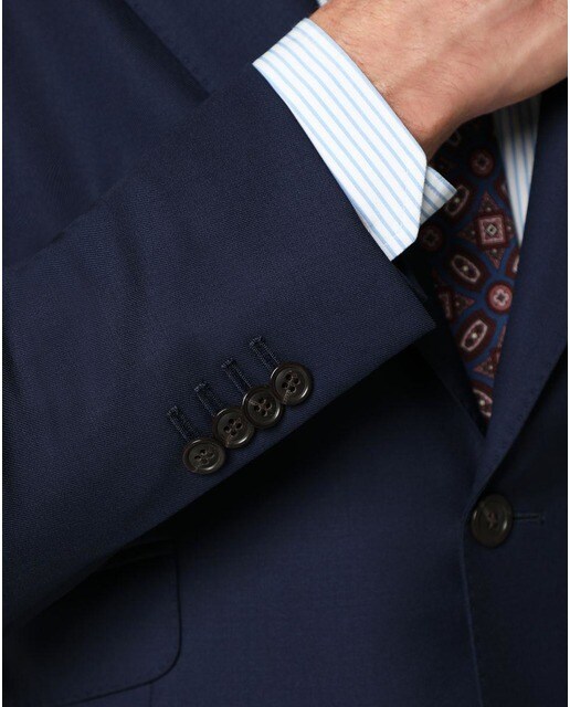 Traje de hombre slim liso azul