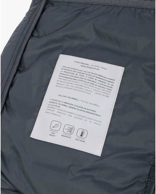 Chaqueta de abrigo de hombre acolchada en azul índigo