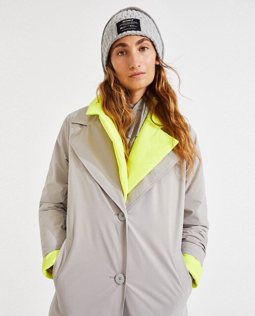Gabardina de mujer desmontable e impermeable