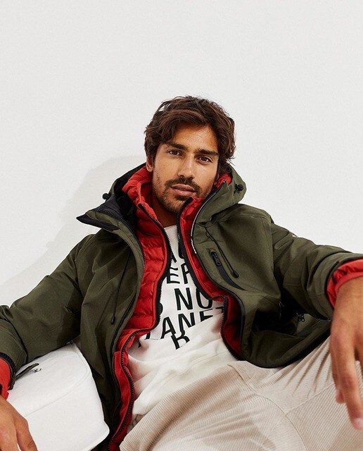 Chaqueta de hombre desmontable e impermeable