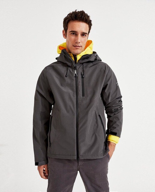 Chaqueta de hombre desmontable e impermeable