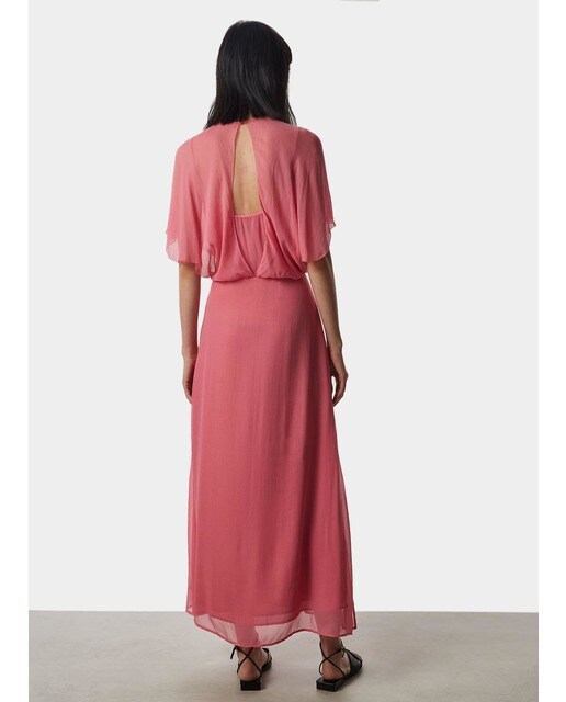 Vestido largo con transparencias