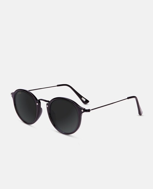 Gafas de sol unisex redondas en color negro