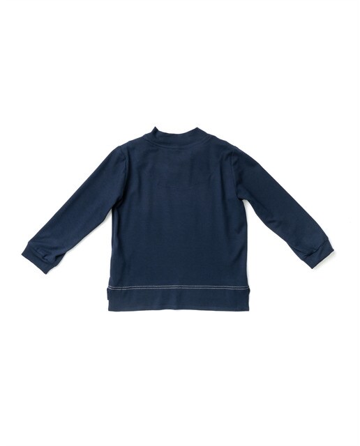 Camiseta de bebé niño de manga larga con cremallera en escote