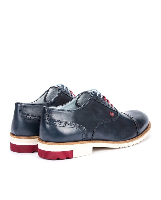 Zapatos de cordones de hombre Martinelli de piel en azul