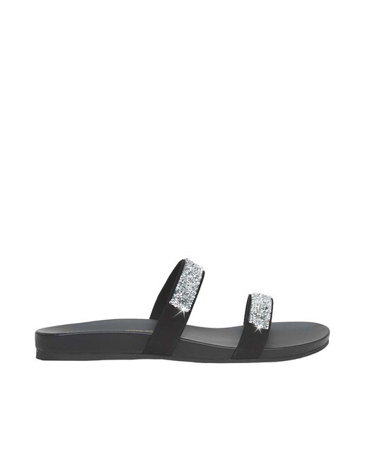 Sandalias planas de mujer Pretty Ballerinas en ante negro