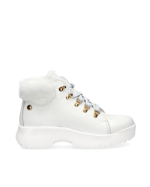 Botines de mujer Panama Jack de piel en color blanco