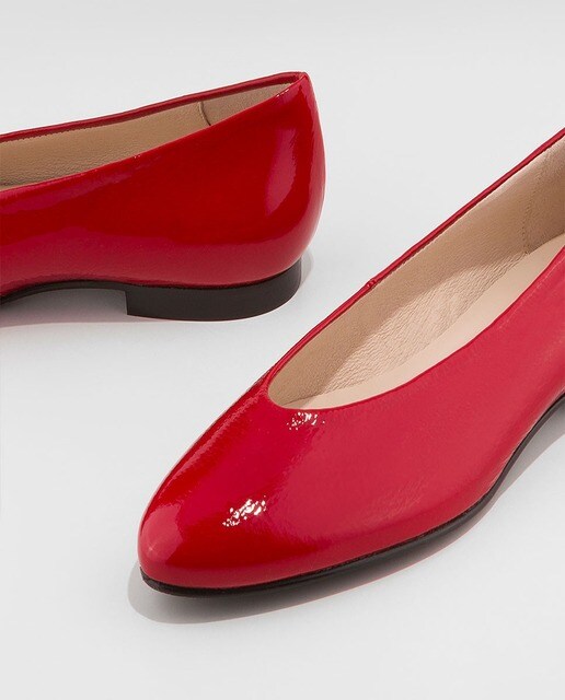 Bailarinas de mujer Gadea de charol en color rojo