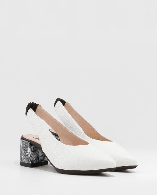 Zapatos de salón de mujer Gadea de piel en color blanco