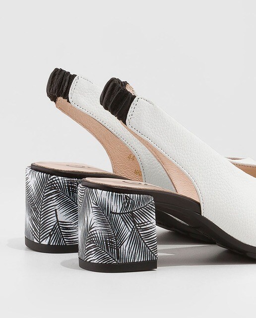 Zapatos de salón de mujer Gadea de piel en color blanco