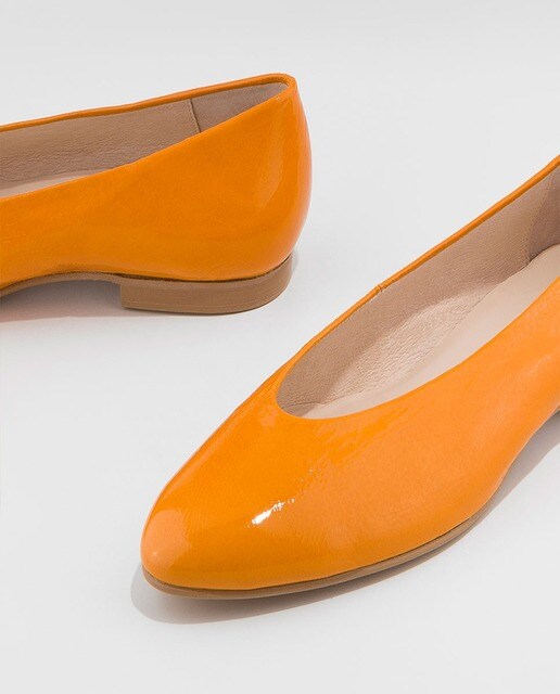Bailarinas de mujer Gadea de charol en color amarillo