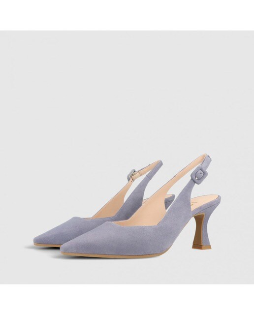 Zapatos de salón de mujer Lodi destalonados en ante de color azul