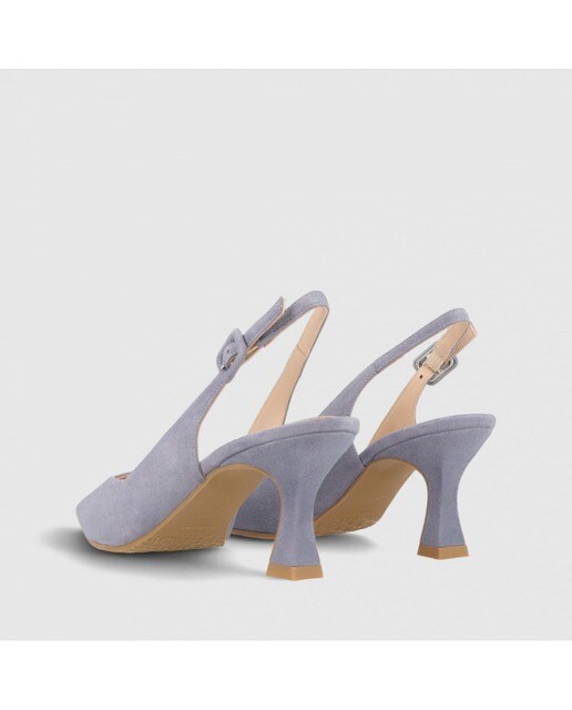 Zapatos de salón de mujer Lodi destalonados en ante de color azul