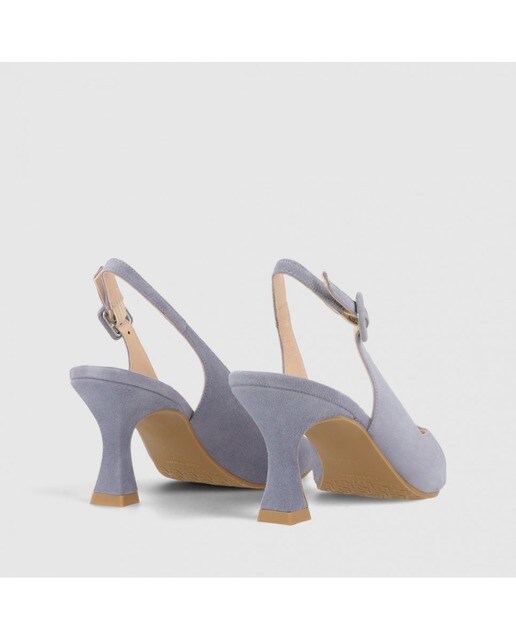 Zapatos de salón de mujer Lodi destalonados en ante de color azul